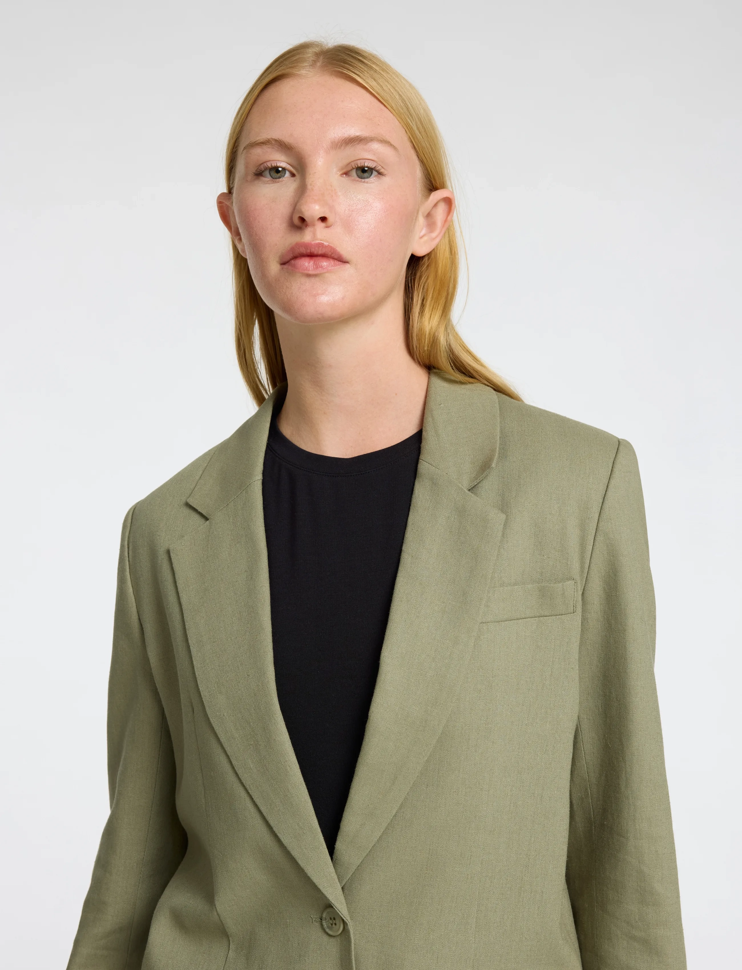 Selected - SLFTANIA-RITA LS RELAXED BLAZER NOOS - vetiver - 5