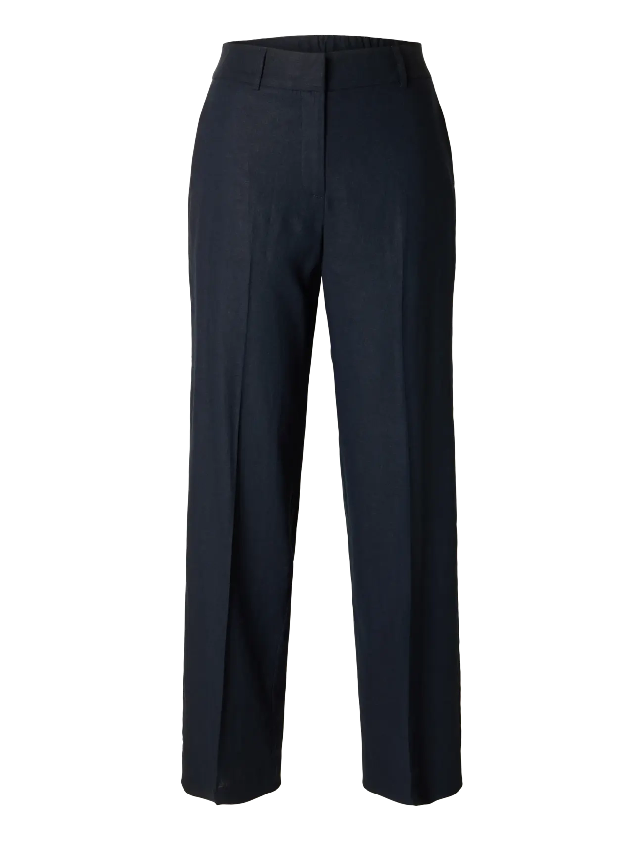 Selected SLFTANIA-RITA MW WIDE PANT NOOS - Trousers - DARK SAPPHIRE / navy