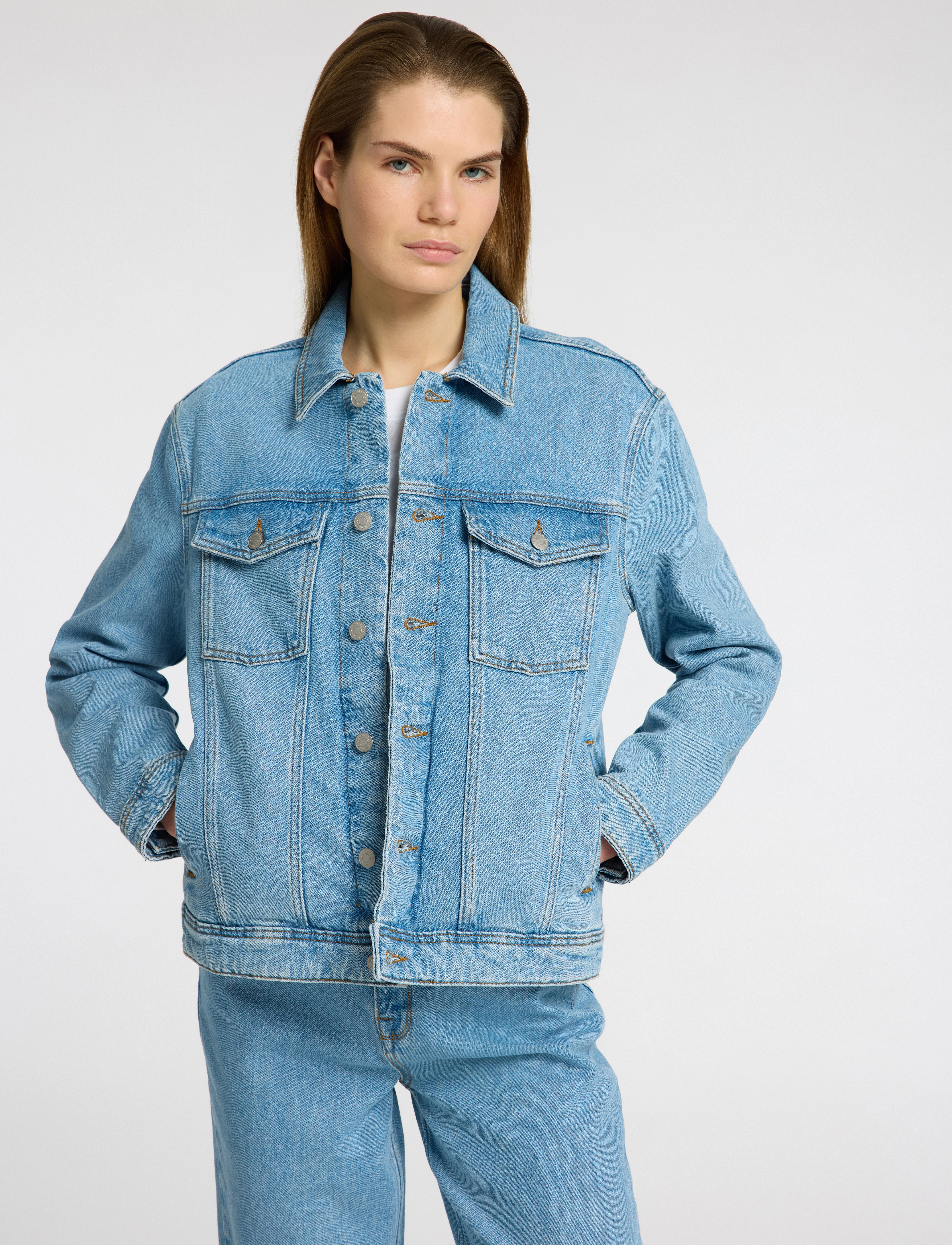 Selected - SLFALICE LS LIGHT BLUE DENIM JACKET NOOS - vårjakker - light blue denim - 4