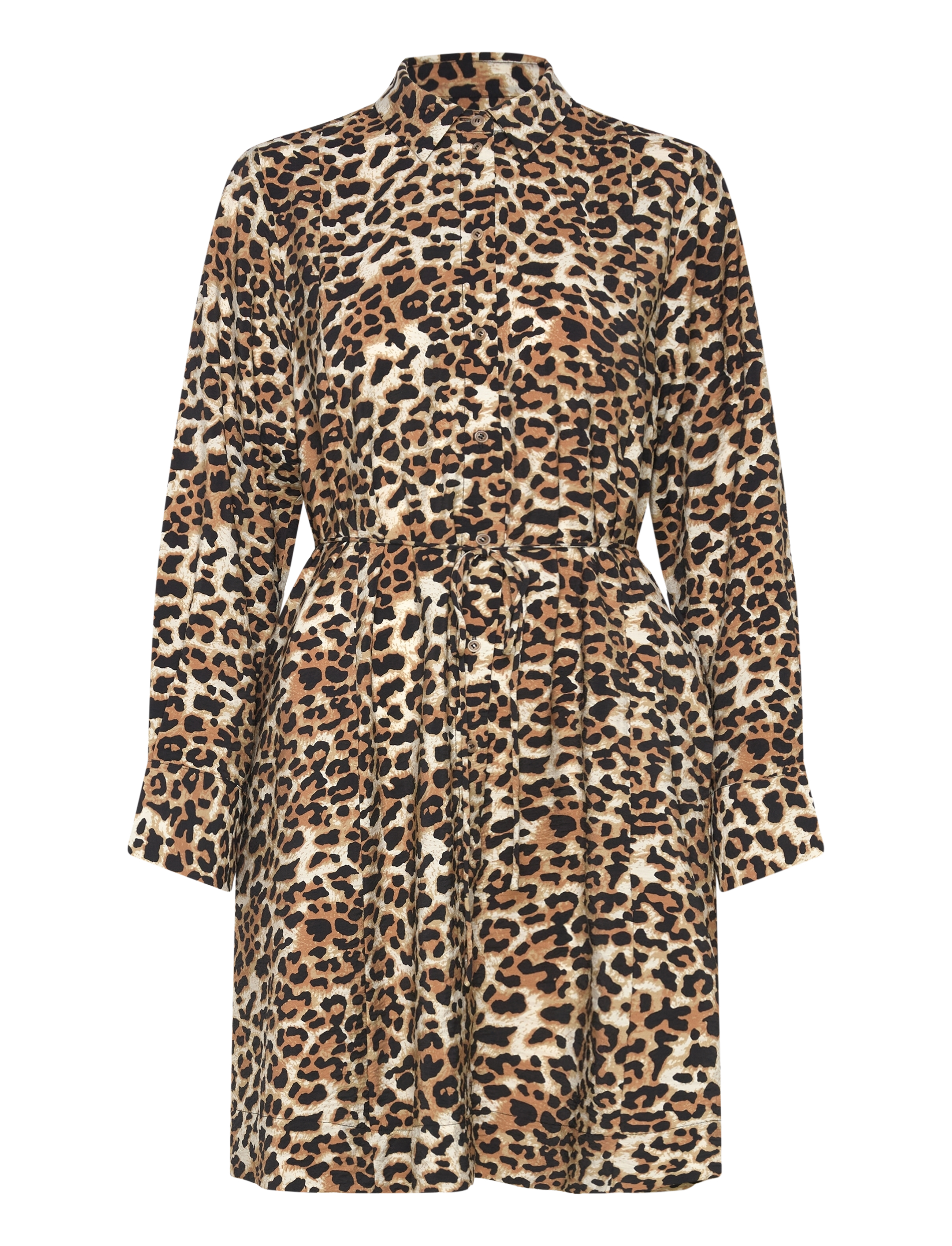 SELECTED Slfsalli Ls Aop Kurz Kleid B Braun - 34 - Damen