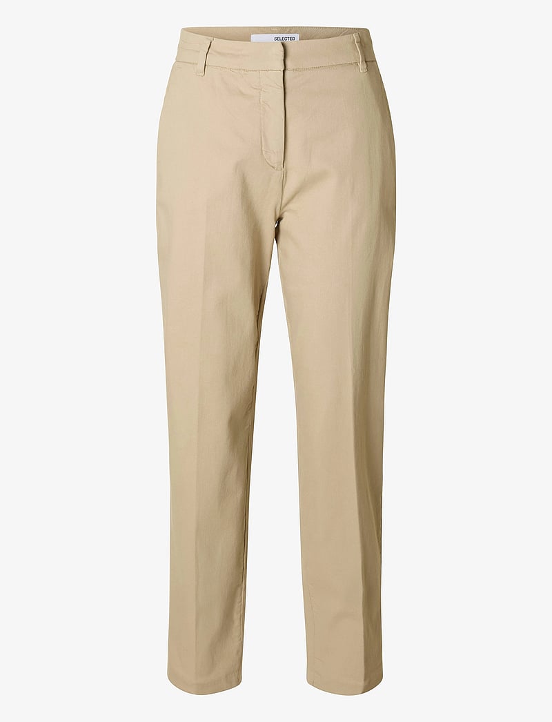 Selected - SLFVERA-RITA MW CROPPED PANT NOOS - slim fit hosen - island fossil - 1