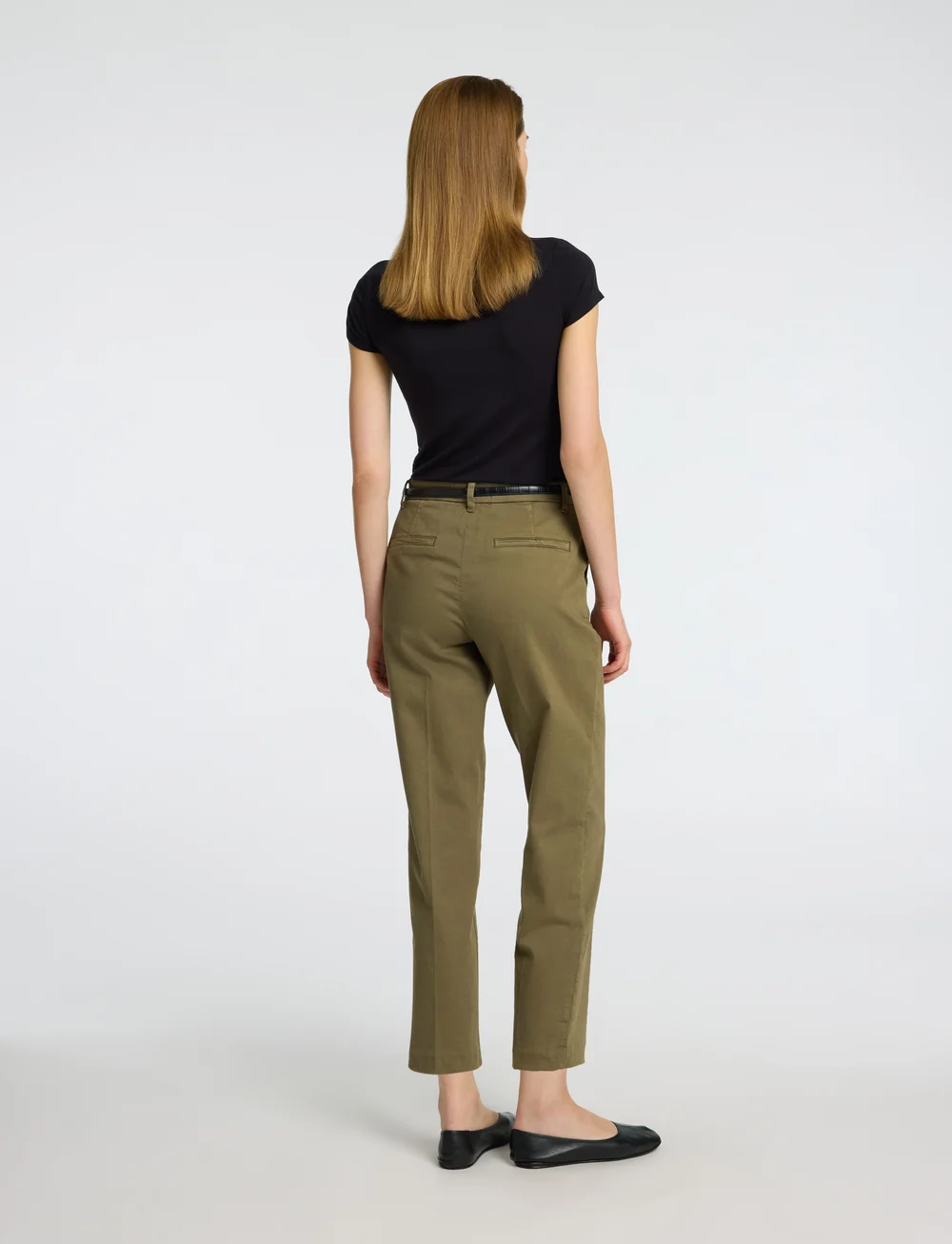 Selected - SLFVERA-RITA MW CROPPED PANT NOOS - slim fit bukser - kalamata - 2