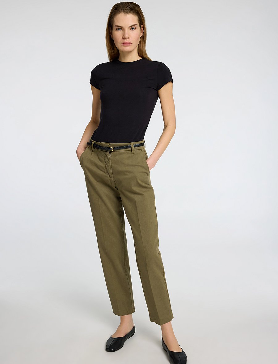 Selected - SLFVERA-RITA MW CROPPED PANT NOOS - kalamata - 3