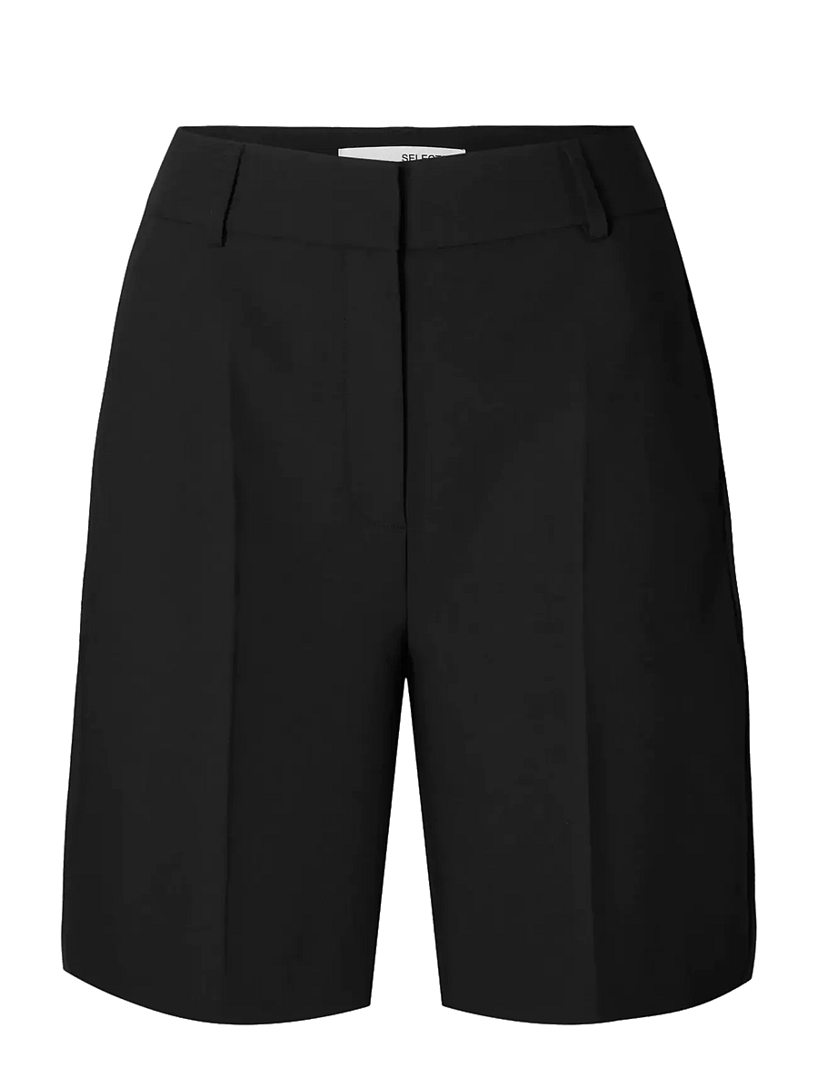 Selected - SLWRITA HW SHORTS FD - chino-shorts - black - 1