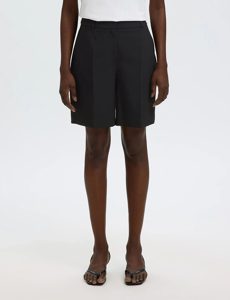 Selected - SLWRITA HW SHORTS FD - chino-shorts - black - 0