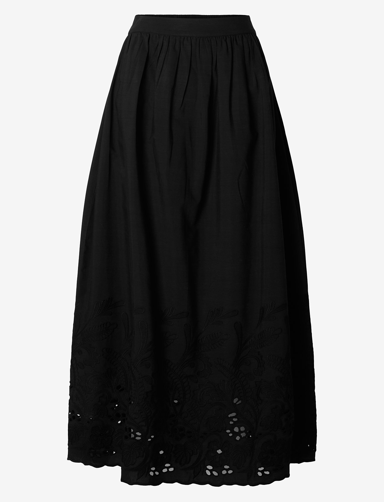 Selected - SLFDAHLIA HW ANKLE BRODERI SKIRT B - kjolar - black - 1