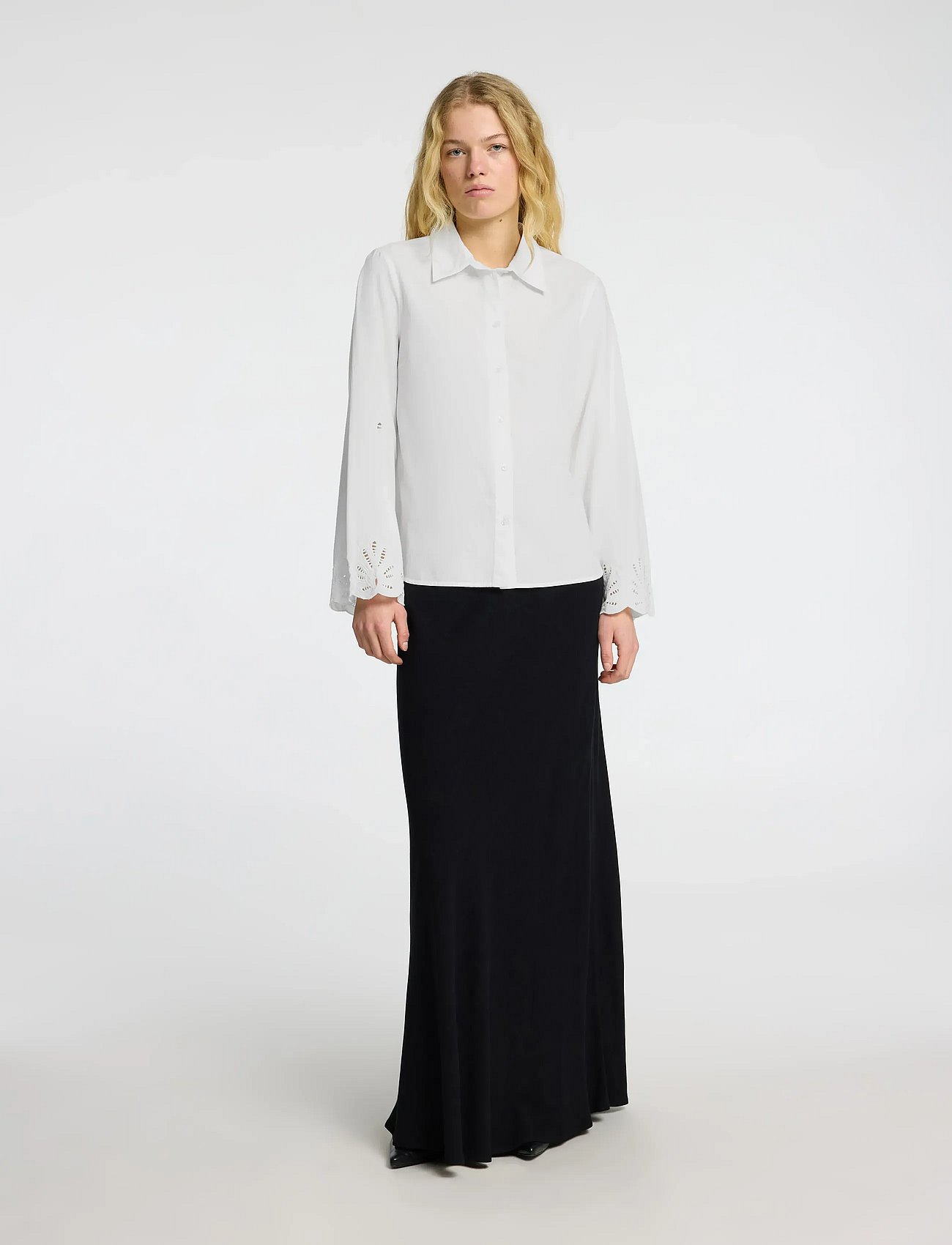 SLFDAHLIA LS BRODERI SHIRT NOOS - BRIGHT