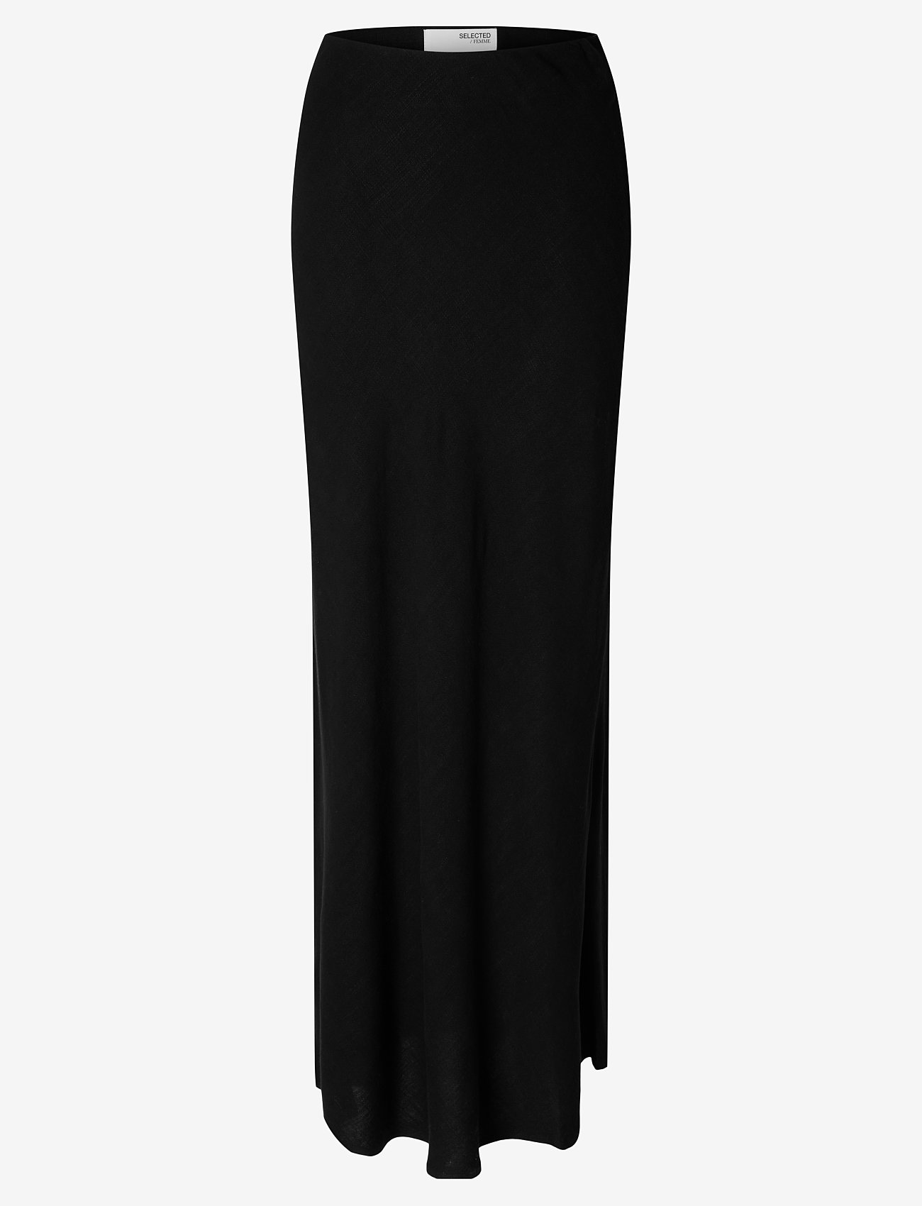 Selected - SLFVIVA-LENA HW ANKLE SUN SKIRT - maxi nederdele - black - 1