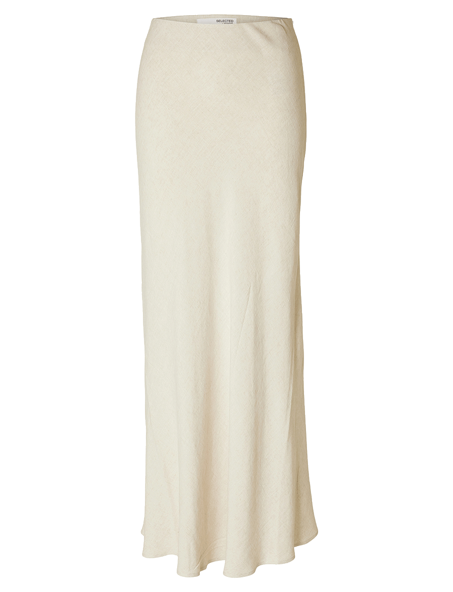 Selected - SLFVIVA-LENA HW ANKLE SUN SKIRT - maxi nederdele - sandshell - 1