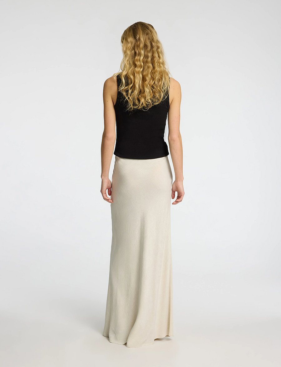 Selected - SLFVIVA-LENA HW ANKLE SUN SKIRT - maxi nederdele - sandshell - 2