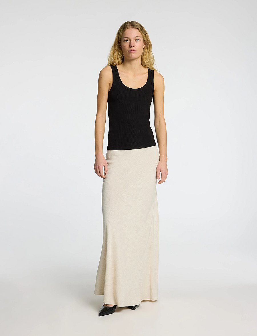 Selected - SLFVIVA-LENA HW ANKLE SUN SKIRT - maxi nederdele - sandshell - 3