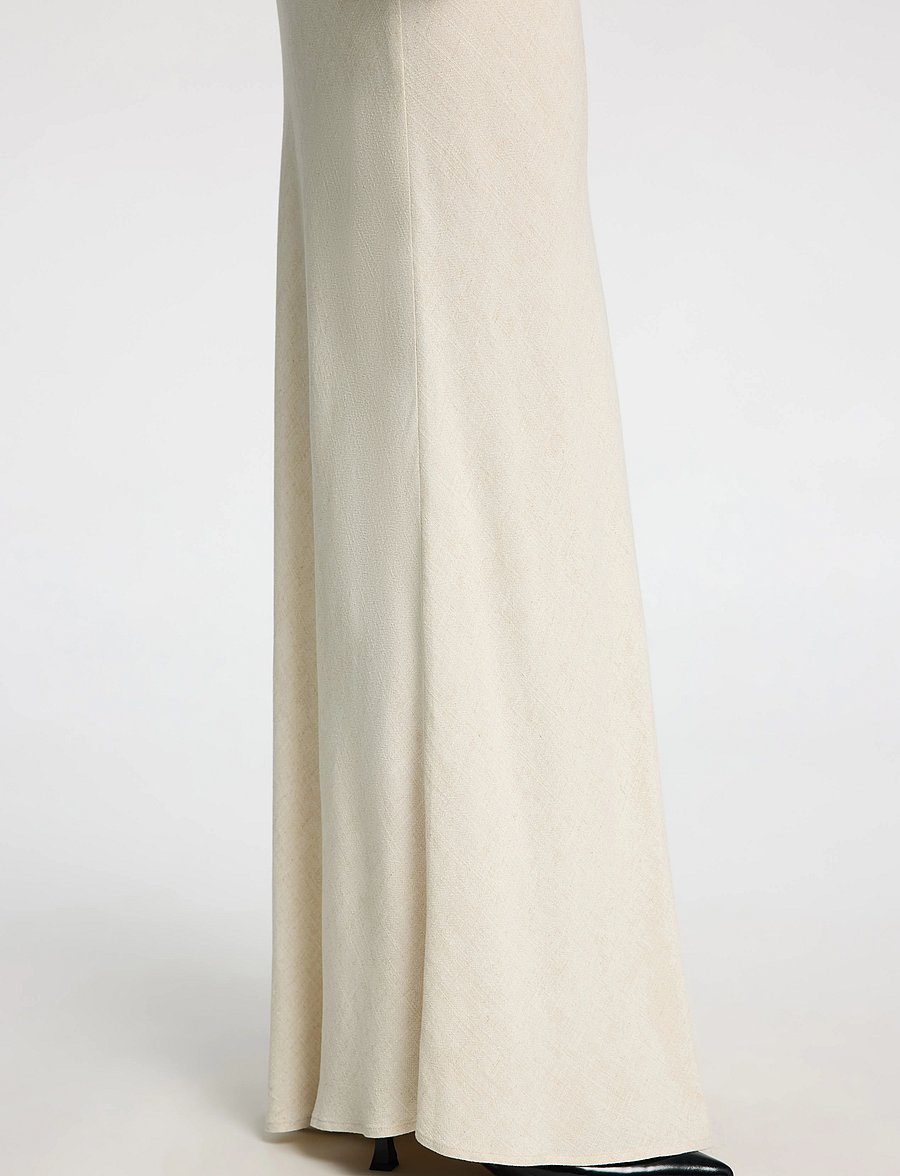 Selected - SLFVIVA-LENA HW ANKLE SUN SKIRT - maxi nederdele - sandshell - 4