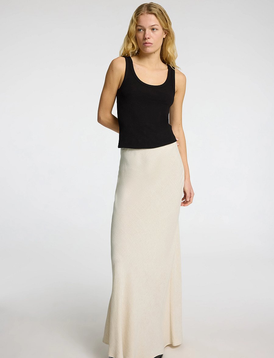 Selected - SLFVIVA-LENA HW ANKLE SUN SKIRT - maxi nederdele - sandshell - 5