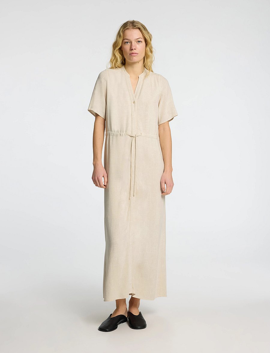 Selected - SLFVIVA-DAMINA SS ANKLE SUN DRESS NOOS - sandshell - 0