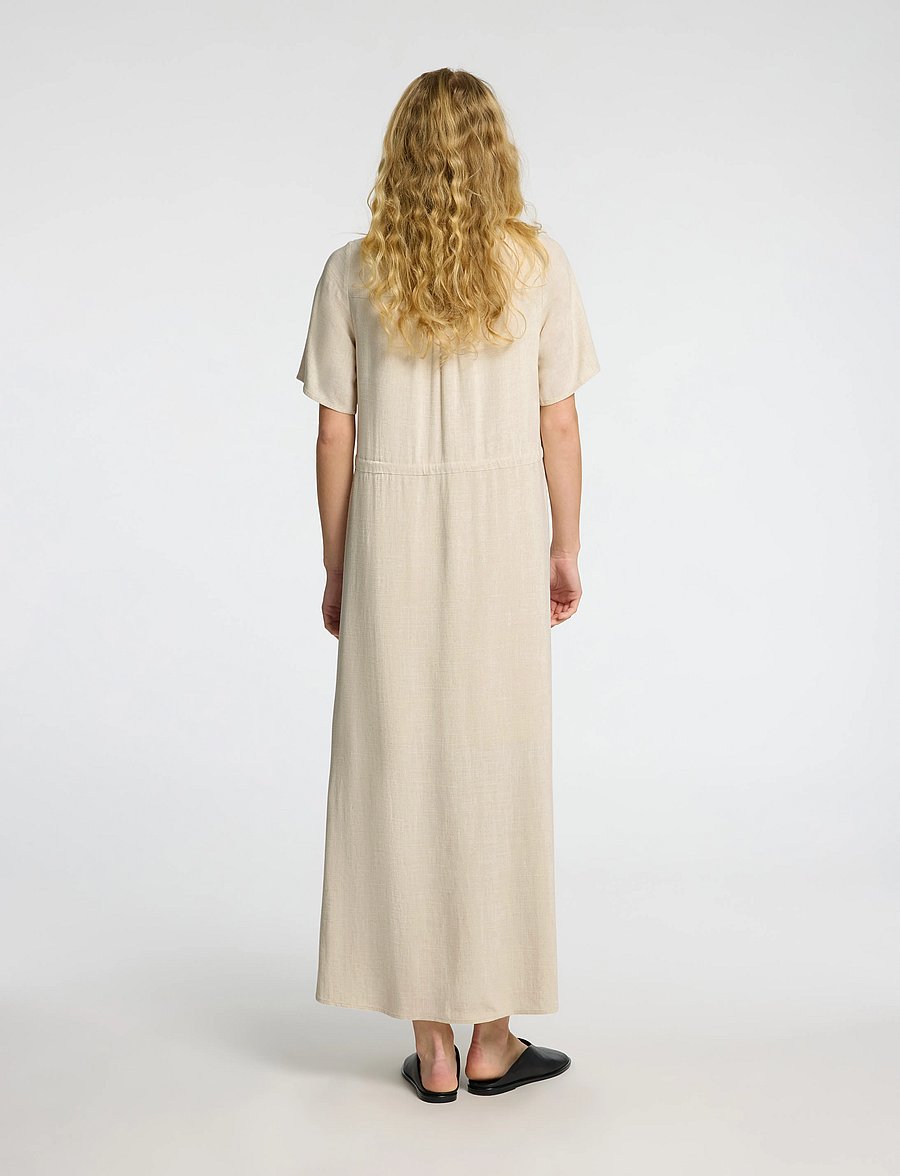 Selected - SLFVIVA-DAMINA SS ANKLE SUN DRESS NOOS - sandshell - 2