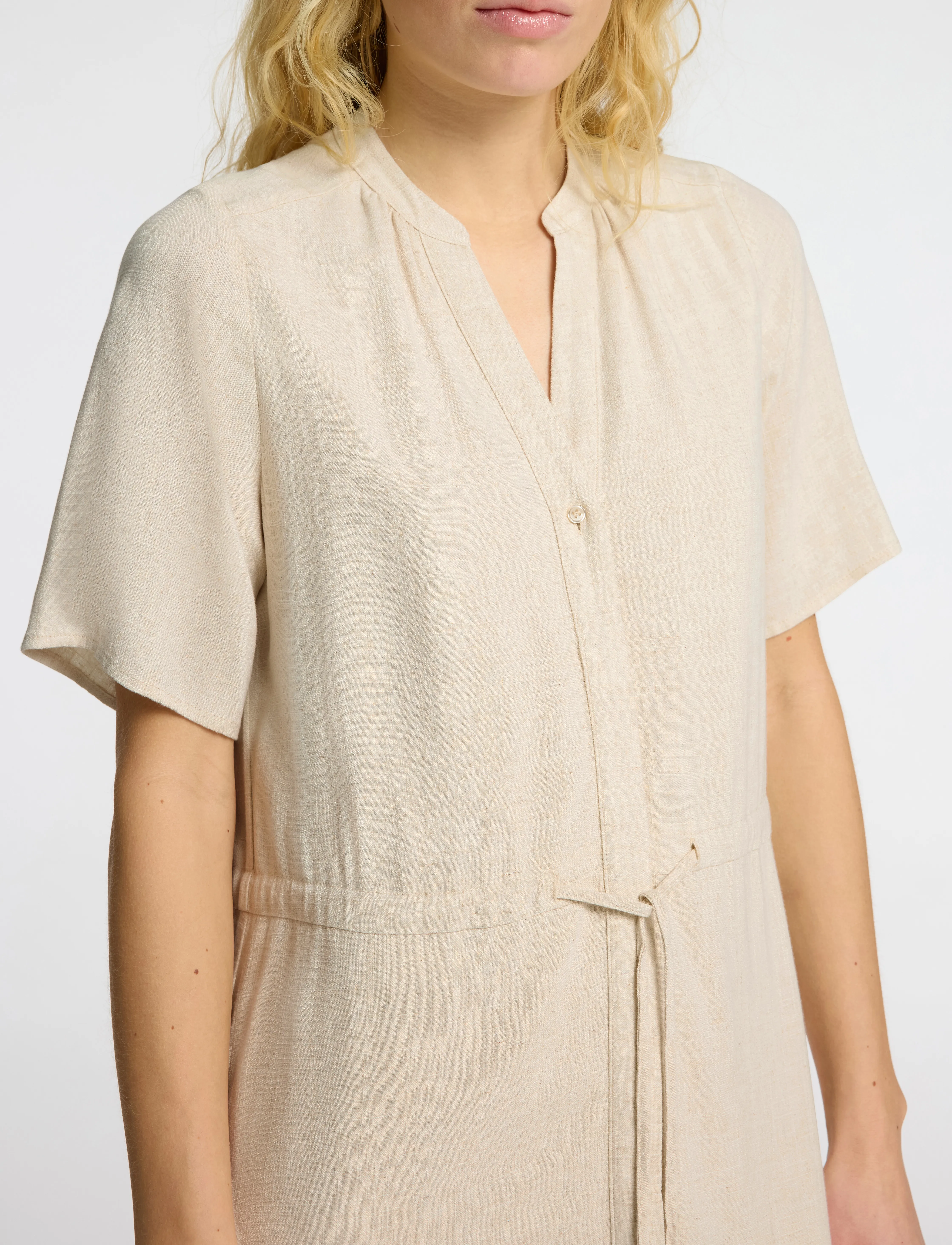 Selected - SLFVIVA-DAMINA SS ANKLE SUN DRESS NOOS - sandshell - 3