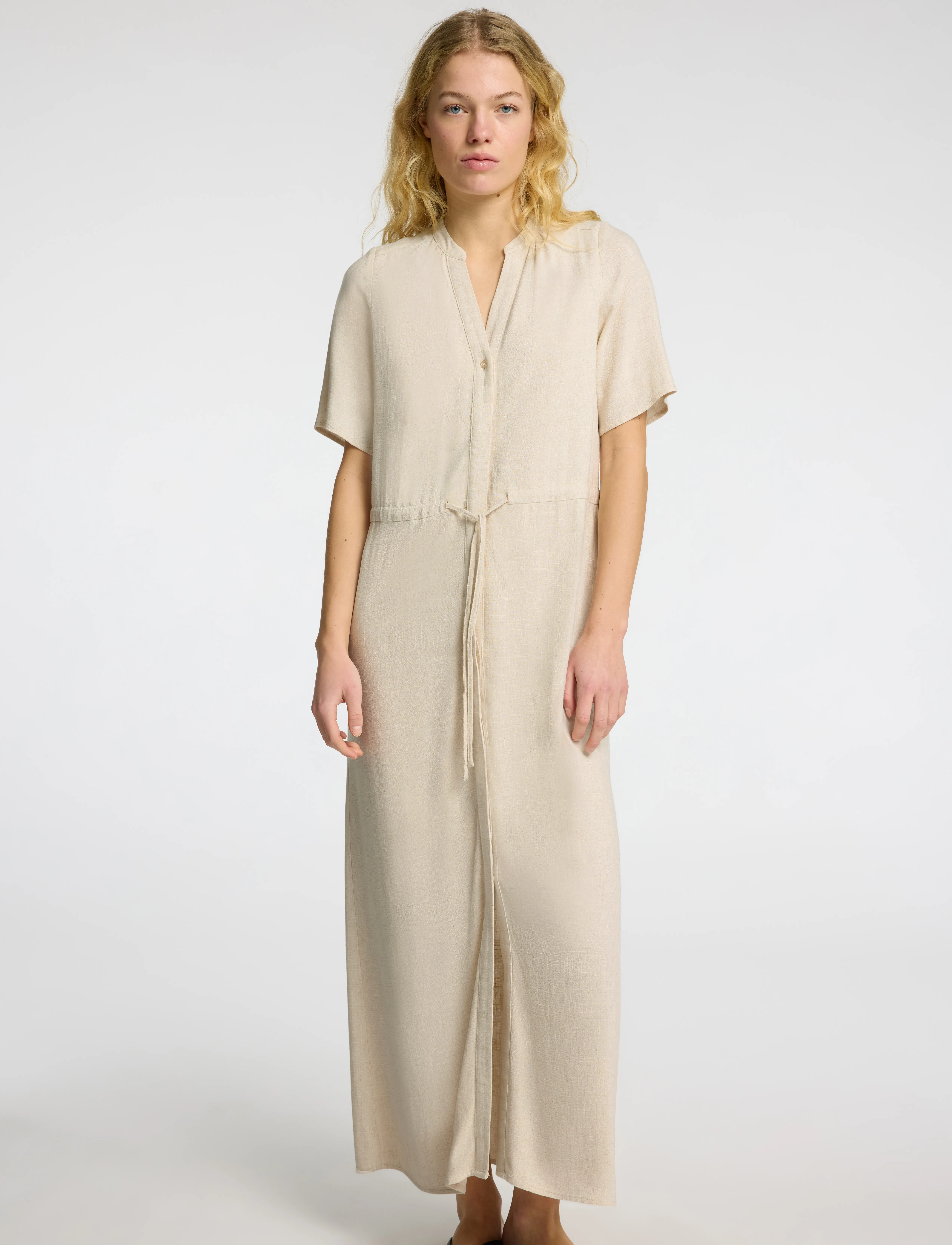 Selected - SLFVIVA-DAMINA SS ANKLE SUN DRESS NOOS - sandshell - 4
