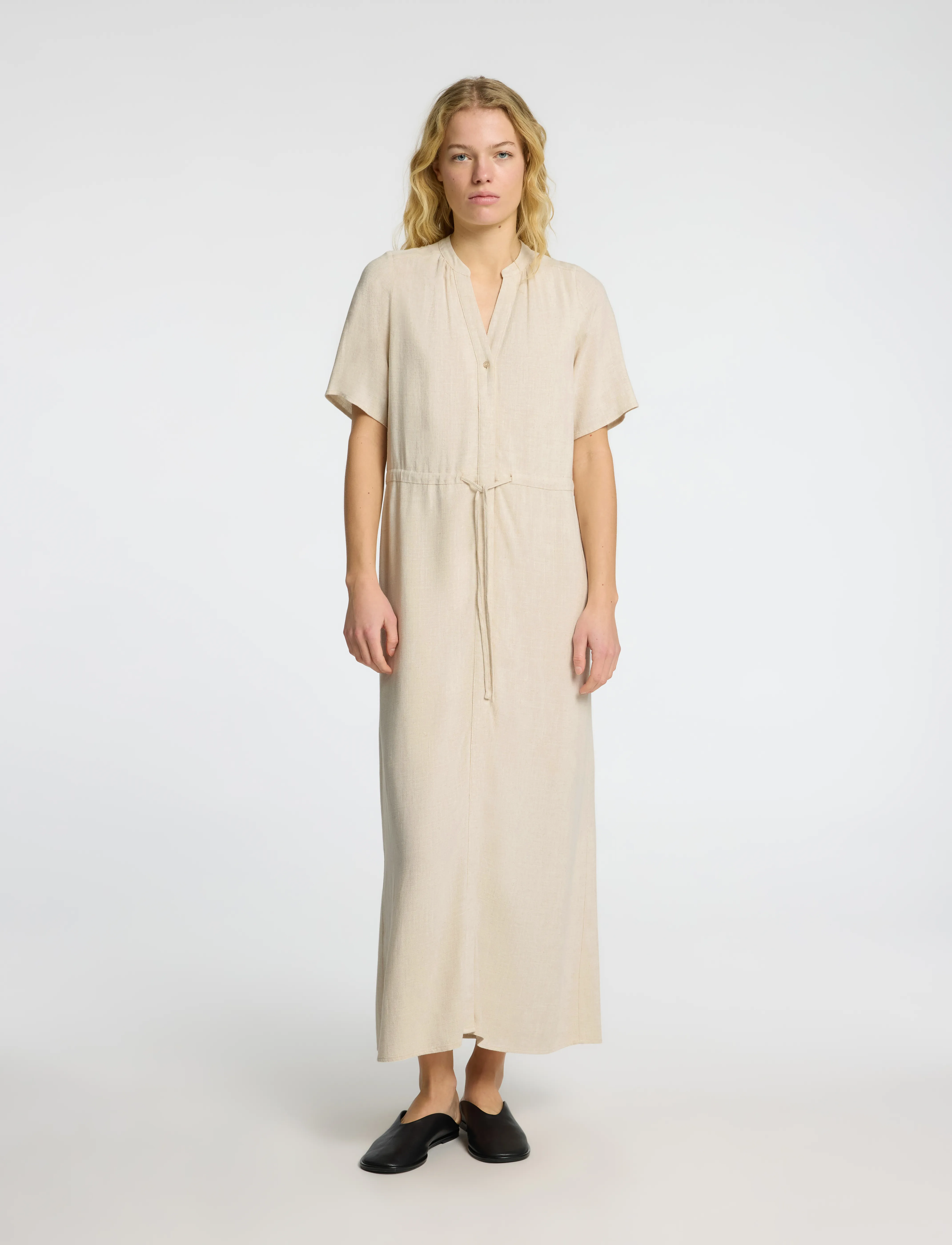 Selected - SLFVIVA-DAMINA SS ANKLE SUN DRESS NOOS - sandshell - 5