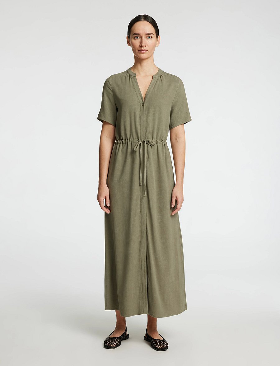 Selected - SLFVIVA-DAMINA SS ANKLE SUN DRESS NOOS - vetiver - 3
