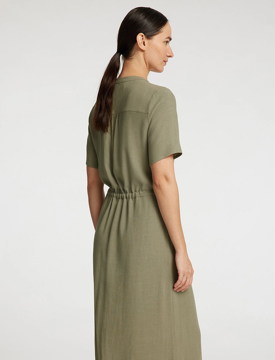 Selected - SLFVIVA-DAMINA SS ANKLE SUN DRESS NOOS - vetiver - 4