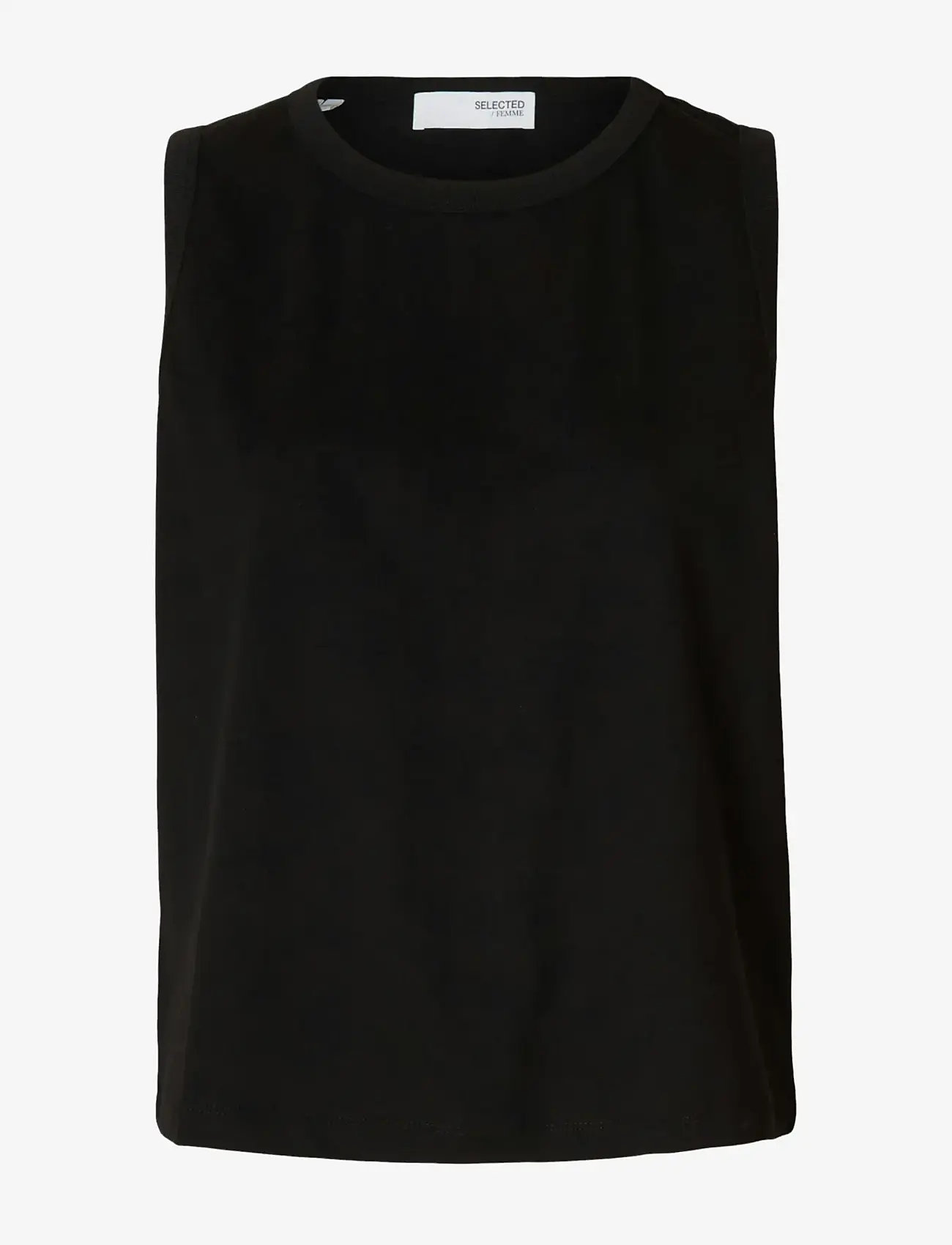 Selected - SLFESSENTIAL SL BOXY TANK TOP NOOS - topid ja varrukateta alussärgid - black - 1