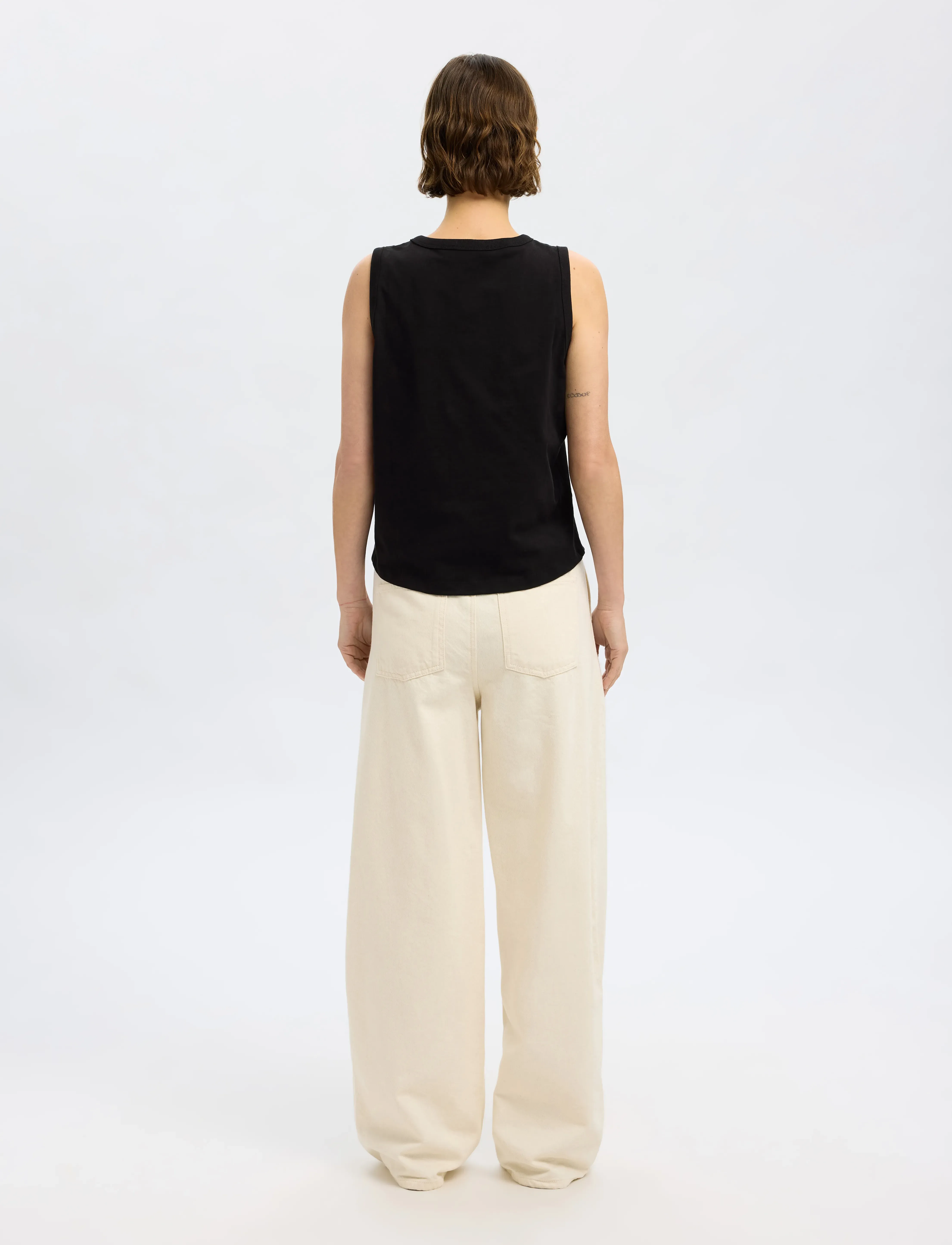 Selected - SLFESSENTIAL SL BOXY TANK TOP NOOS - black - 2