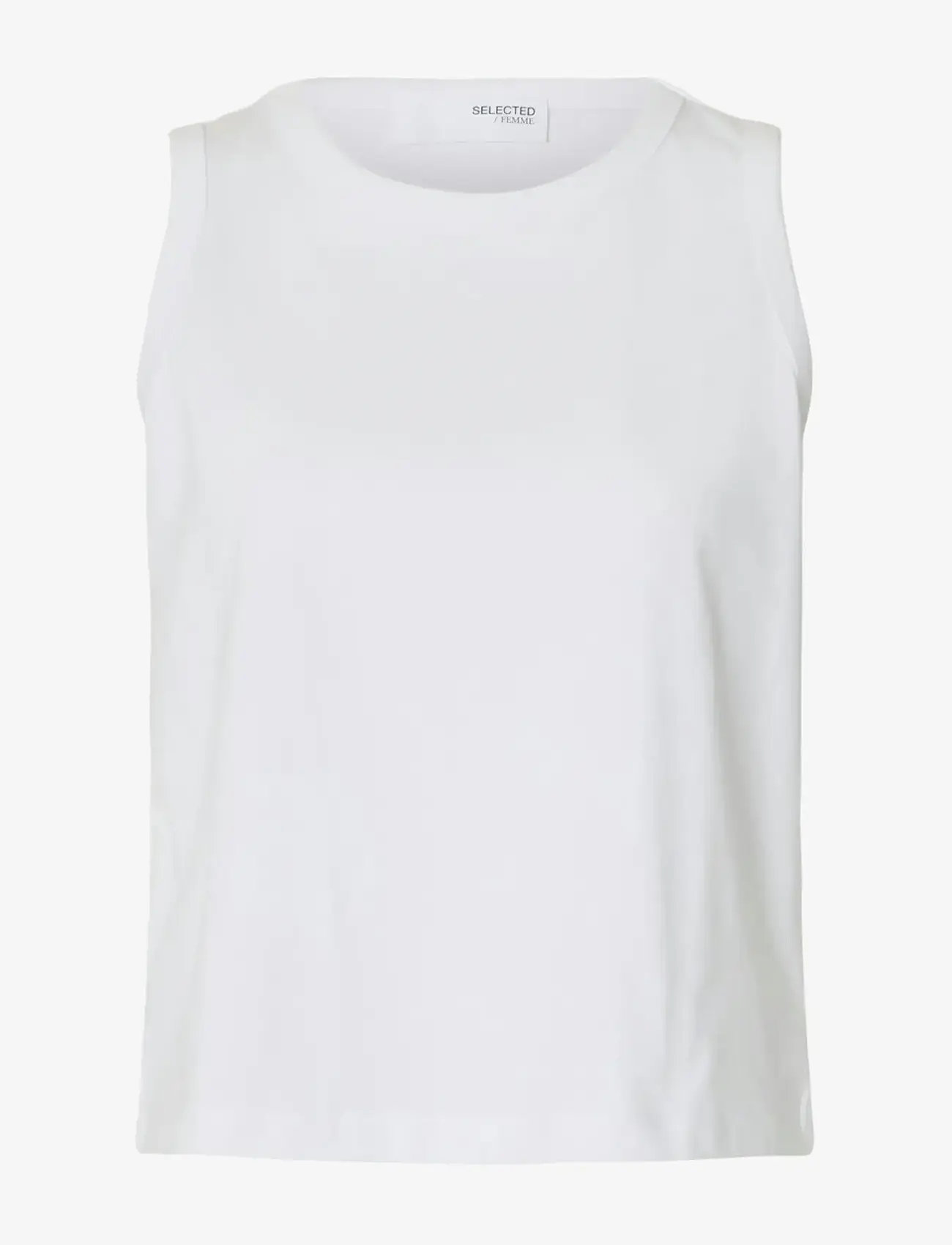 Selected - SLFESSENTIAL SL BOXY TANK TOP NOOS - bright white - 1