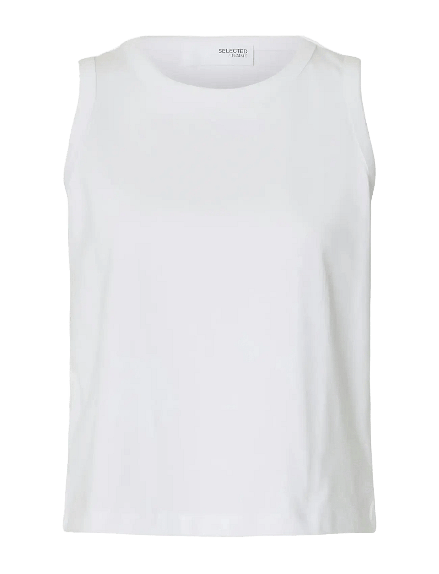 Selected - SLFESSENTIAL SL BOXY TANK TOP NOOS - bright white - 1