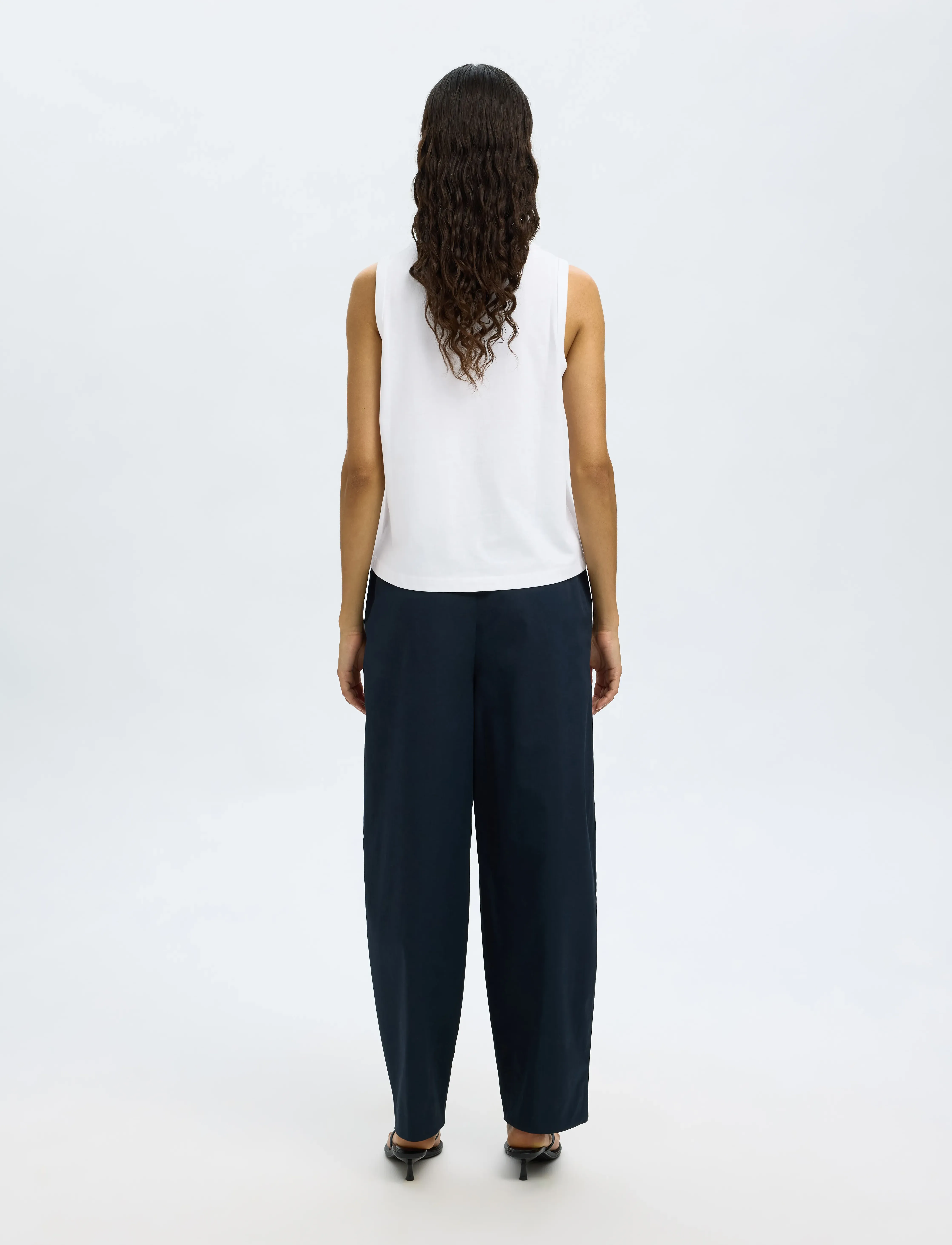 Selected - SLFESSENTIAL SL BOXY TANK TOP NOOS - bright white - 2