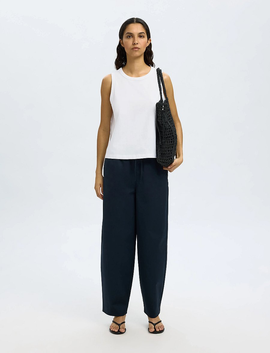 Selected - SLFESSENTIAL SL BOXY TANK TOP NOOS - bright white - 3