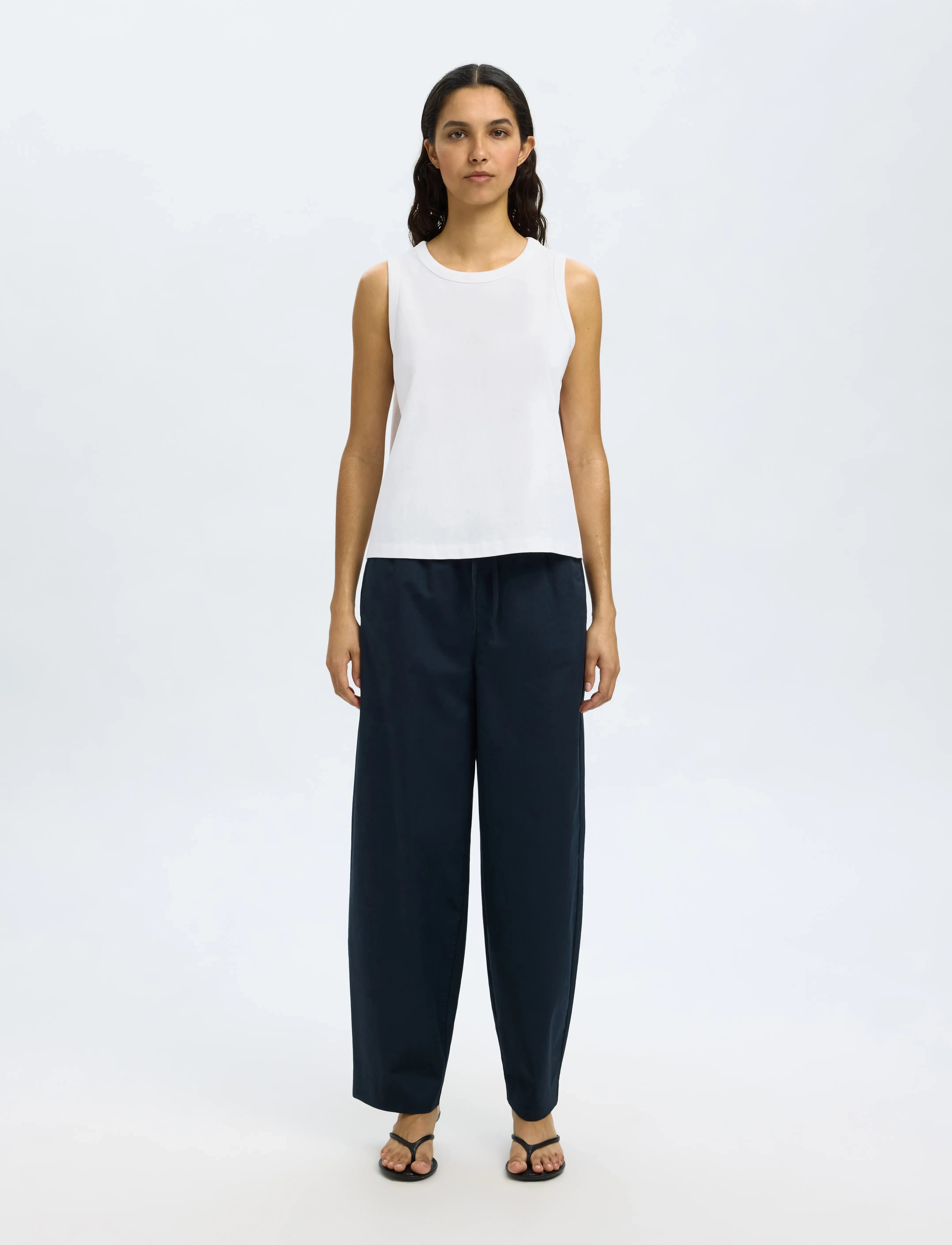Selected - SLFESSENTIAL SL BOXY TANK TOP NOOS - bright white - 4
