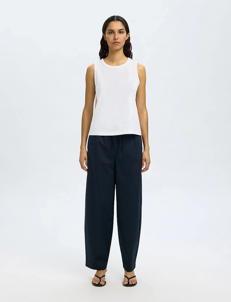 Selected - SLFESSENTIAL SL BOXY TANK TOP NOOS - bright white - 4