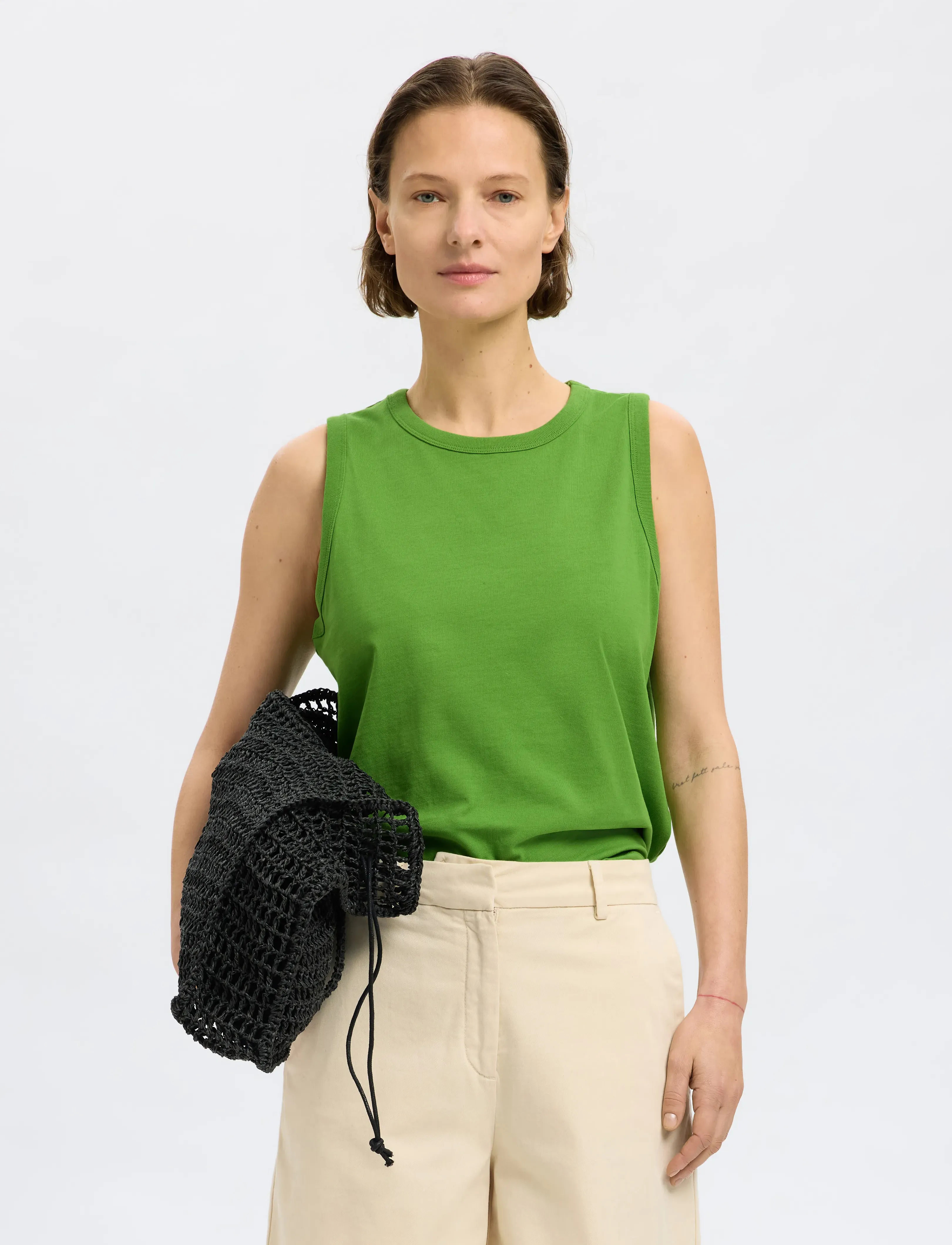 Selected - SLFESSENTIAL SL BOXY TANK TOP NOOS - spindle tree - 4