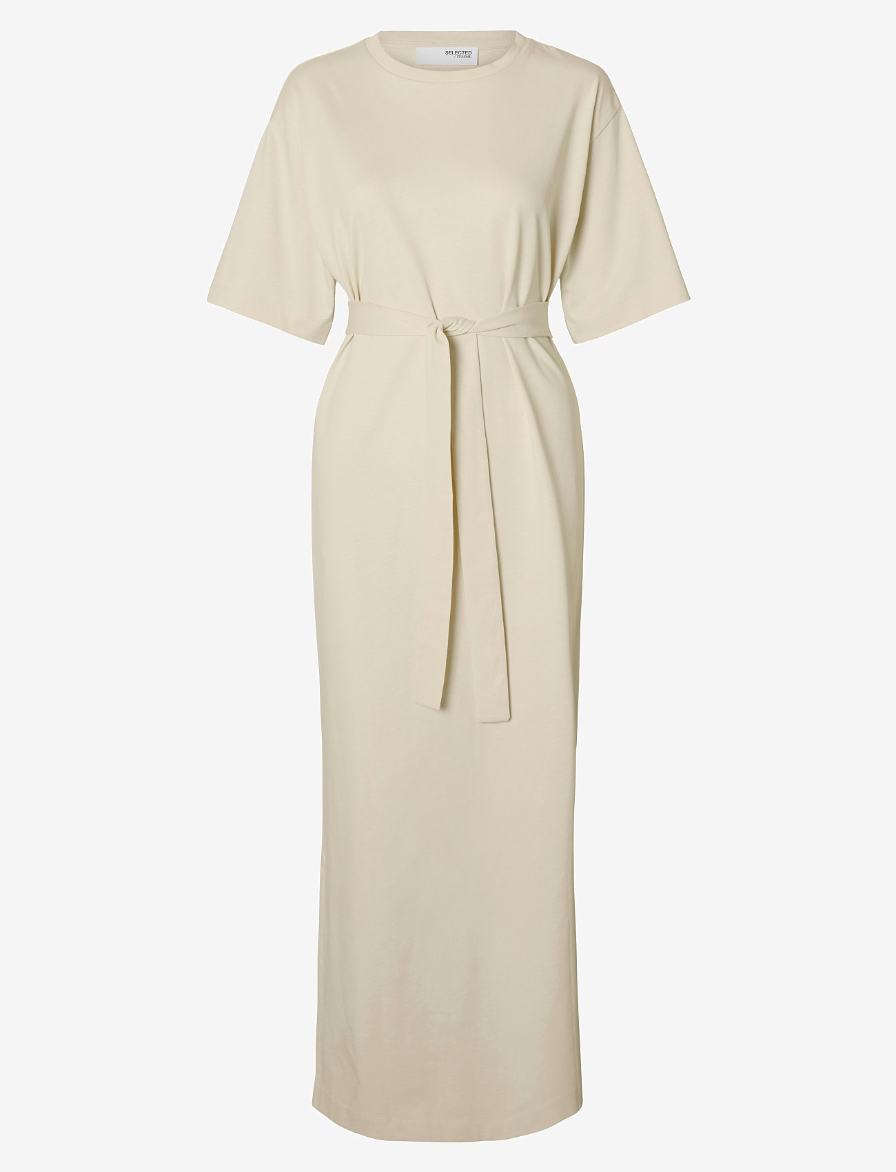 Selected - SLFESSENTIAL SS POCKET ANKLE DRESS NOOS - t-shirt dresses - birch - 1