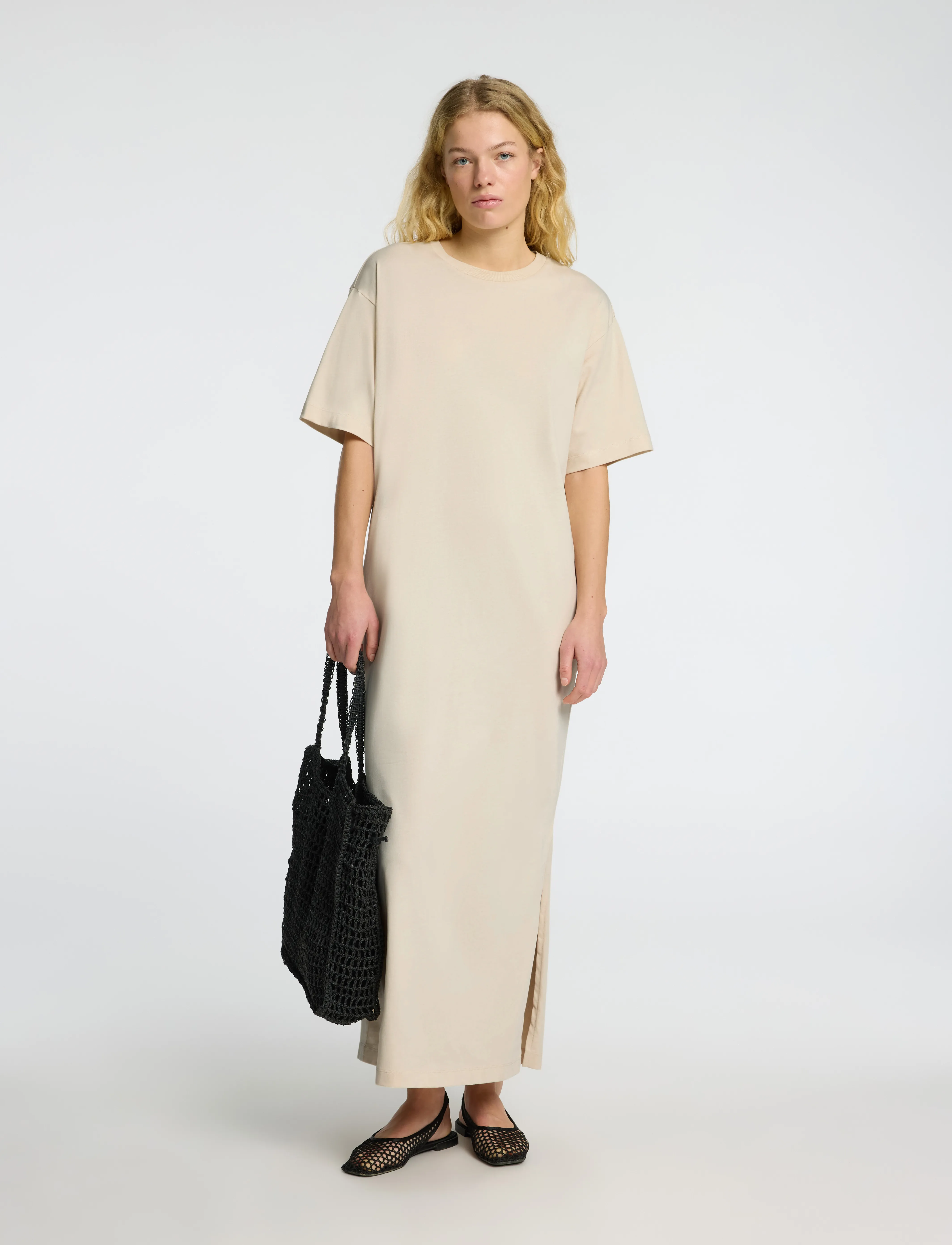 Selected SLFESSENTIAL SS POCKET ANKLE DRESS NOOS - Kleider - BIRCH / cream