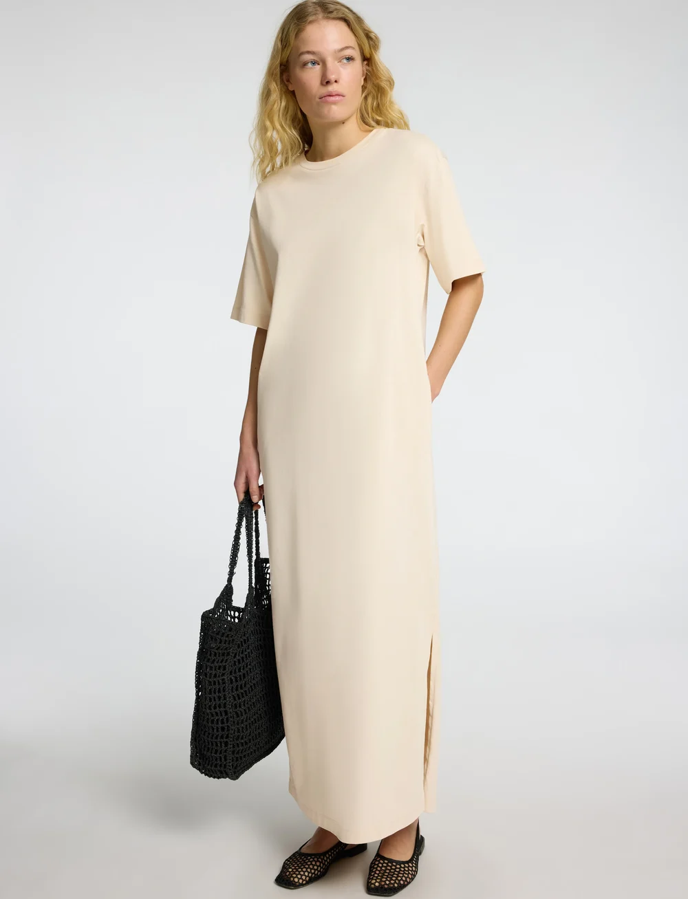 Selected - SLFESSENTIAL SS POCKET ANKLE DRESS NOOS - t-shirtkjoler - birch - 3