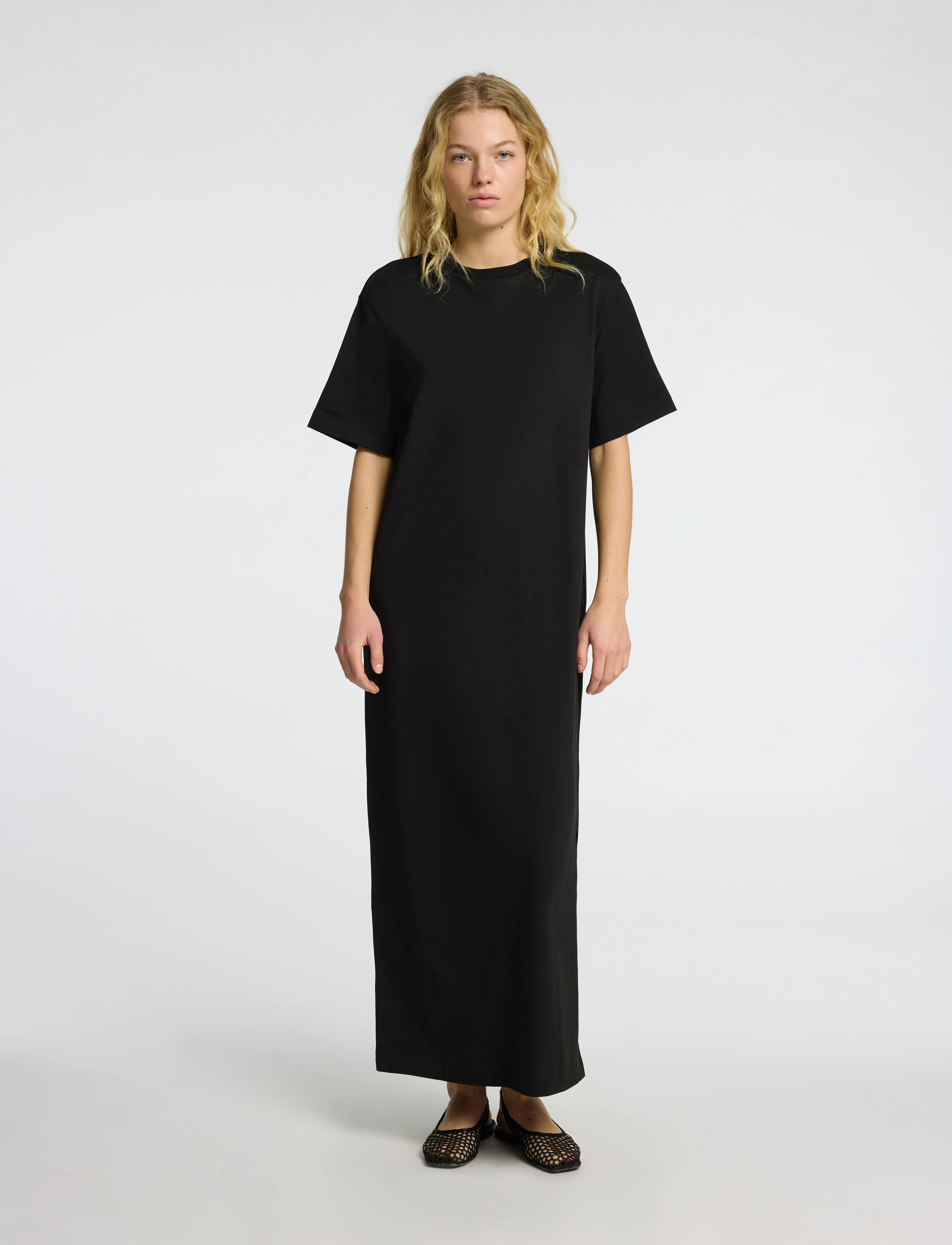 Selected - SLFESSENTIAL SS POCKET ANKLE DRESS NOOS - t-shirt-kleider - black - 4