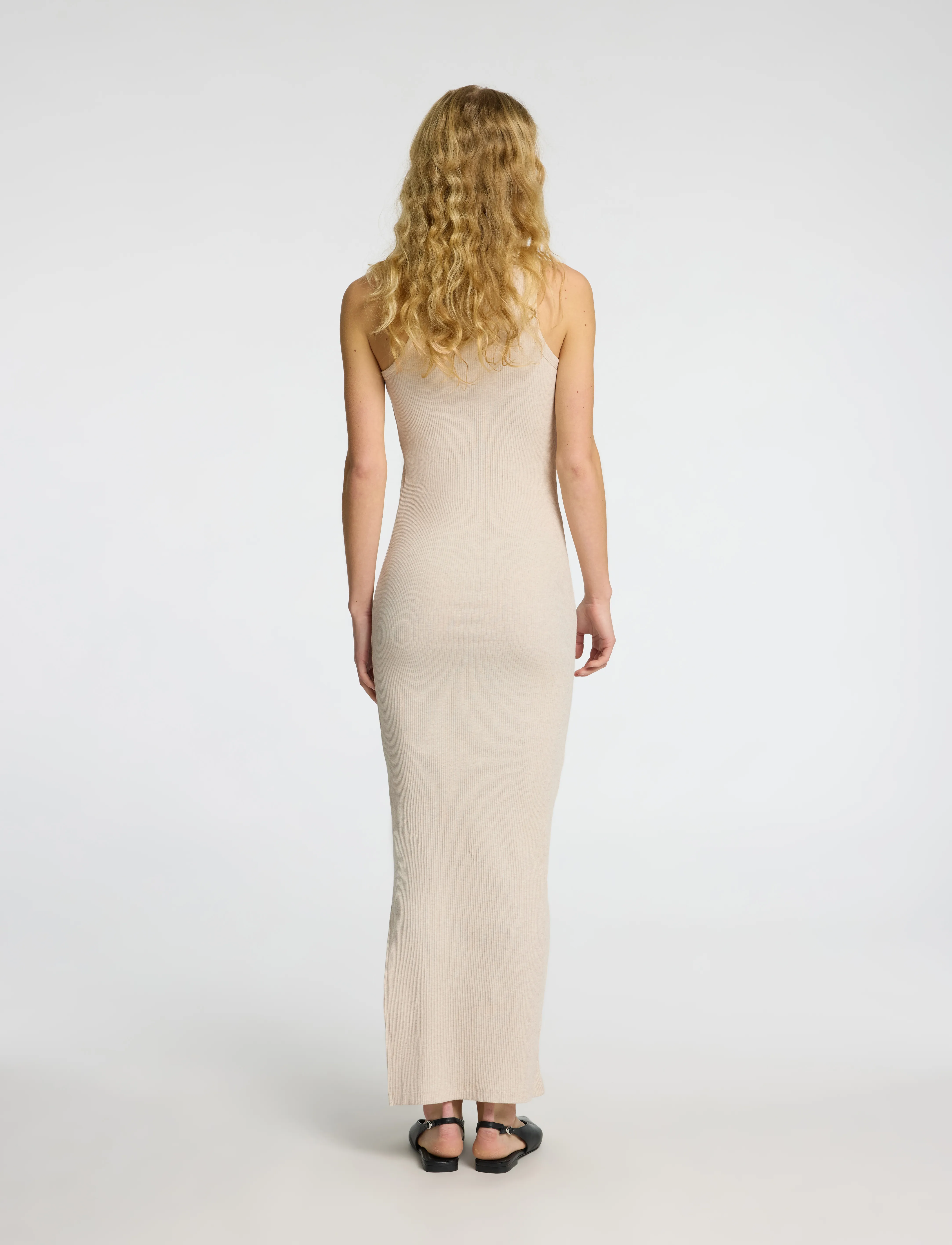 Selected - SLFANNA SL ANKLE TANK DRESS - robes moulantes - oatmeal - 2