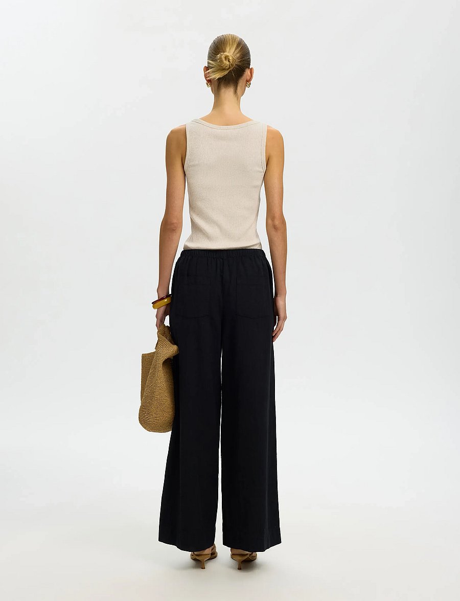 Selected - SLWANNA U-NECK TANK TOP NOOS - tanktops - oatmeal - 2