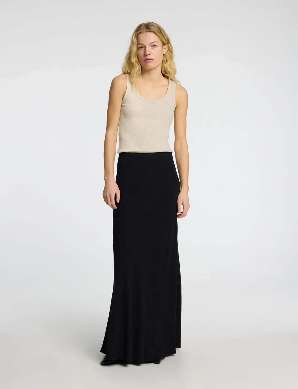 Selected - SLFANNA U-NECK TANK TOP NOOS - linnen - oatmeal - 4