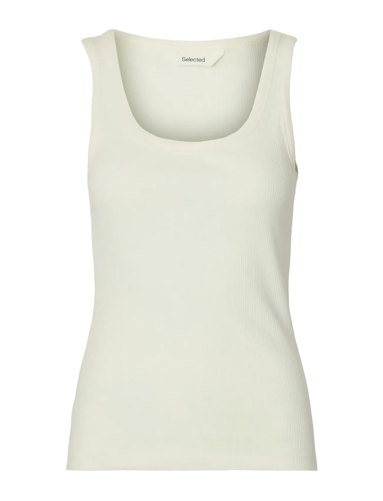 SLFANNA U-NECK TANK TOP NOOS - SNOW WHITE