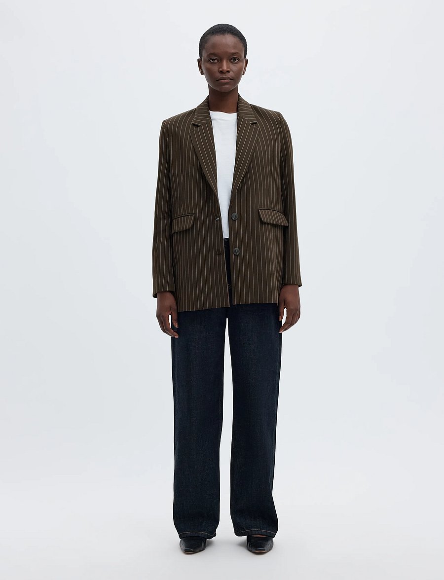 Selected - SLWRITA LS RELAXED BLAZER PIN STRI NOOS - enkeltradede blazere - delicioso - 3