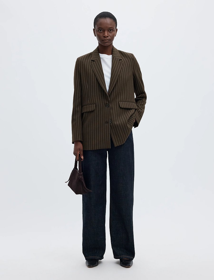 Selected - SLWRITA LS RELAXED BLAZER PIN STRI NOOS - enkeltradede blazere - delicioso - 5