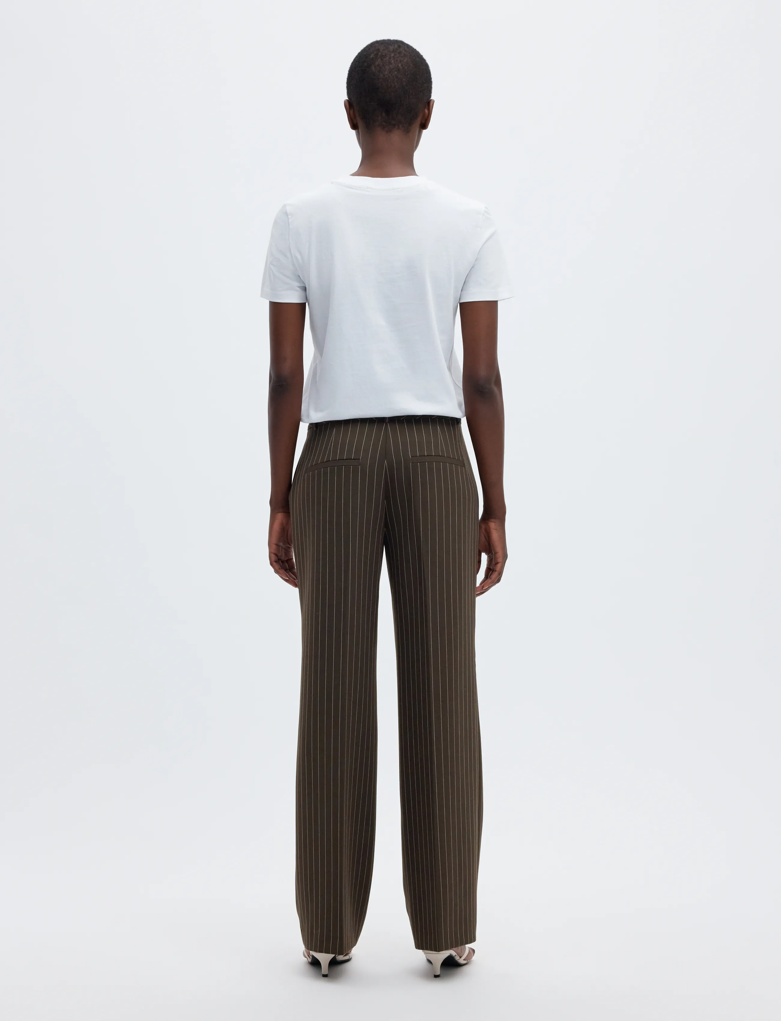 Selected - SLWRITA MW WIDE PANT PIN STRIPE NOOS - anzugshosen - delicioso - 2