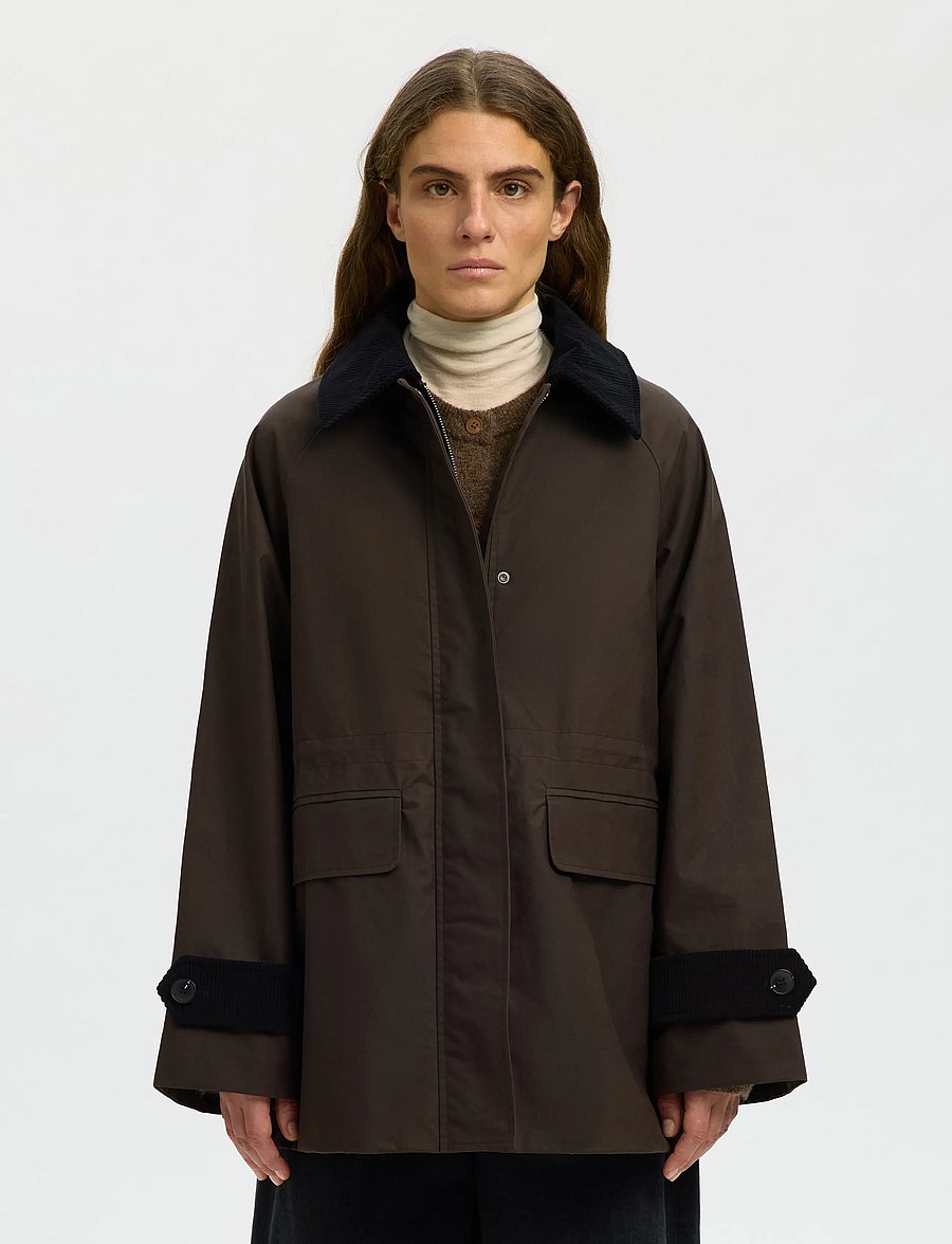 Selected - SLWWILMA WAXED JACKET NOOS - utility-jacken - delicioso - 0