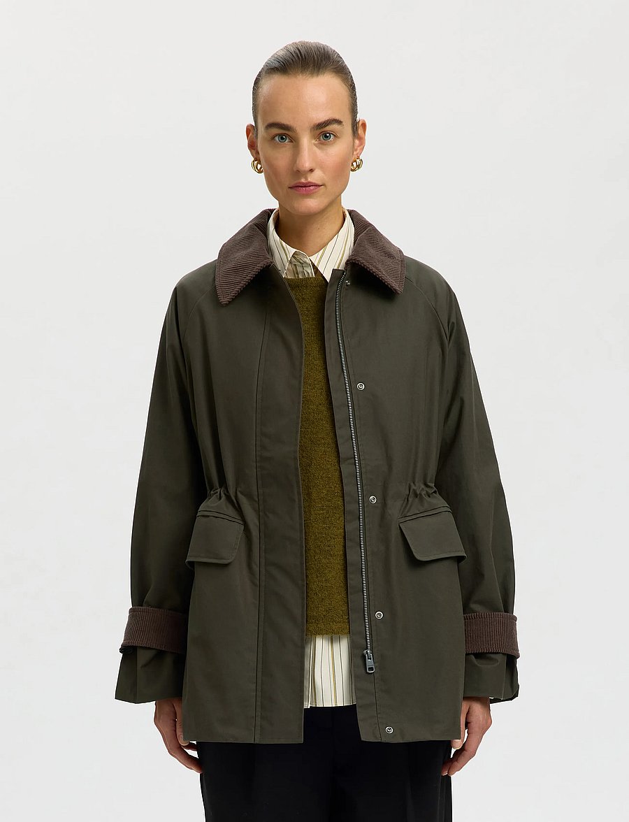Selected - SLWWILMA WAXED JACKET NOOS - utility-jacken - grape leaf - 0