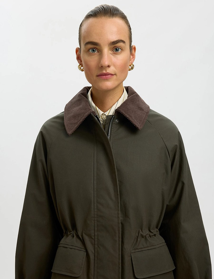 Selected - SLWWILMA WAXED JACKET NOOS - utility-jacken - grape leaf - 4
