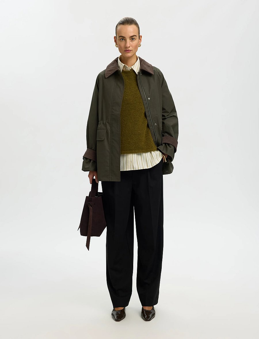 Selected - SLWWILMA WAXED JACKET NOOS - utility-jacken - grape leaf - 5