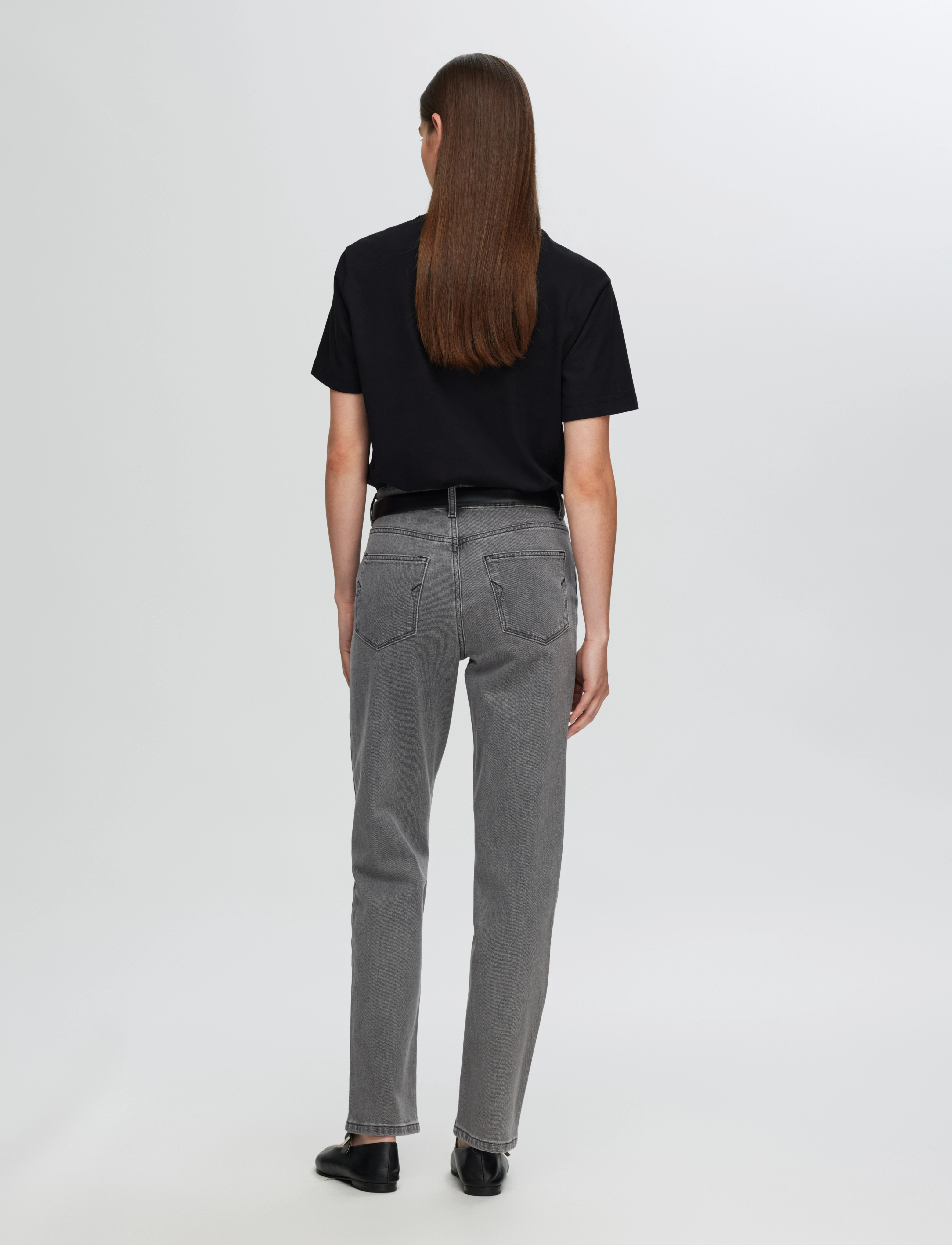 Selected - SLFALICE MW STRAIGHT ELOISE GREY JEANS - gerade jeans - light grey denim - 2