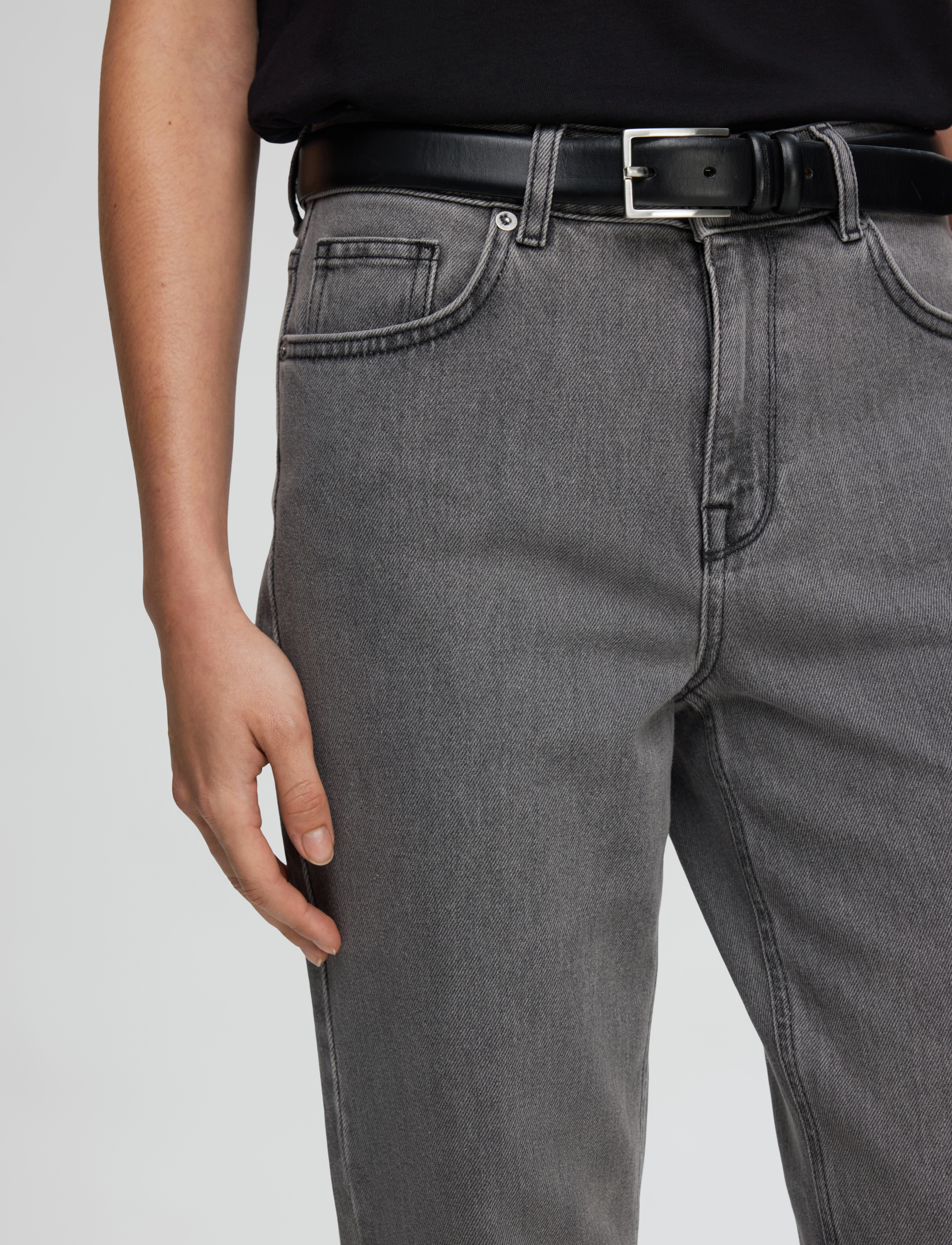 Selected - SLFALICE MW STRAIGHT ELOISE GREY JEANS - gerade jeans - light grey denim - 4